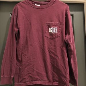 Texas A&M Comfort Colors Size S Long Sleeve Tee